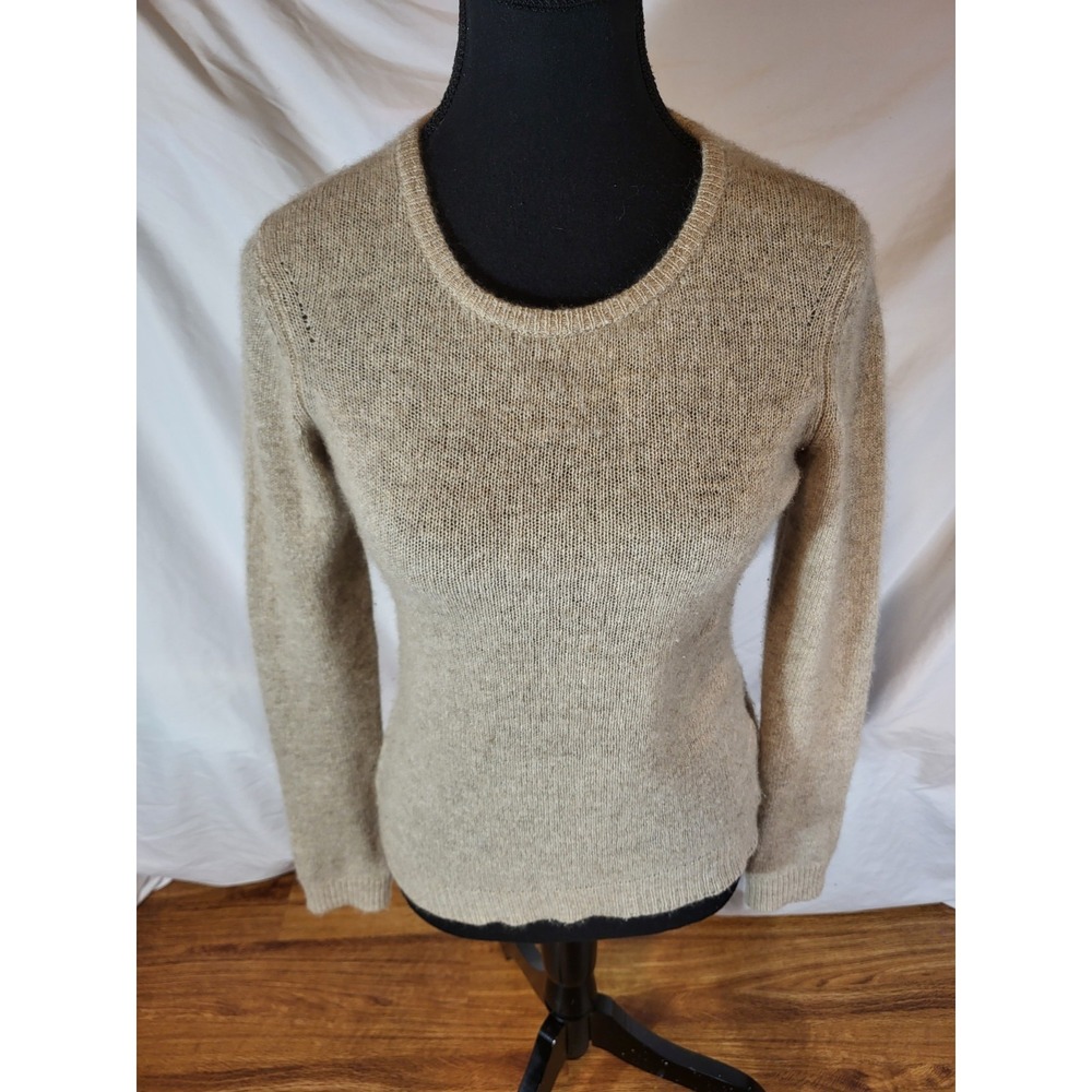 Brodie Fine Cashmere Beige Size XS  Crew Neck Sweater